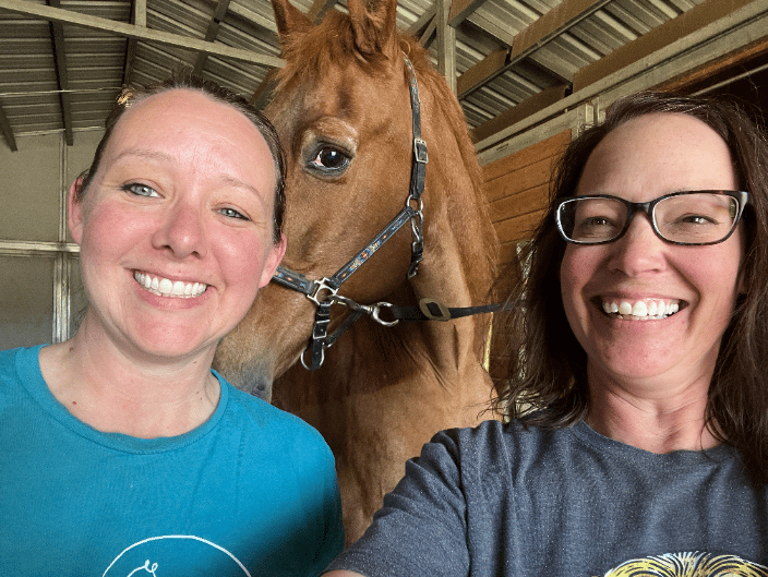 Dr. Jen and one of her horse patients