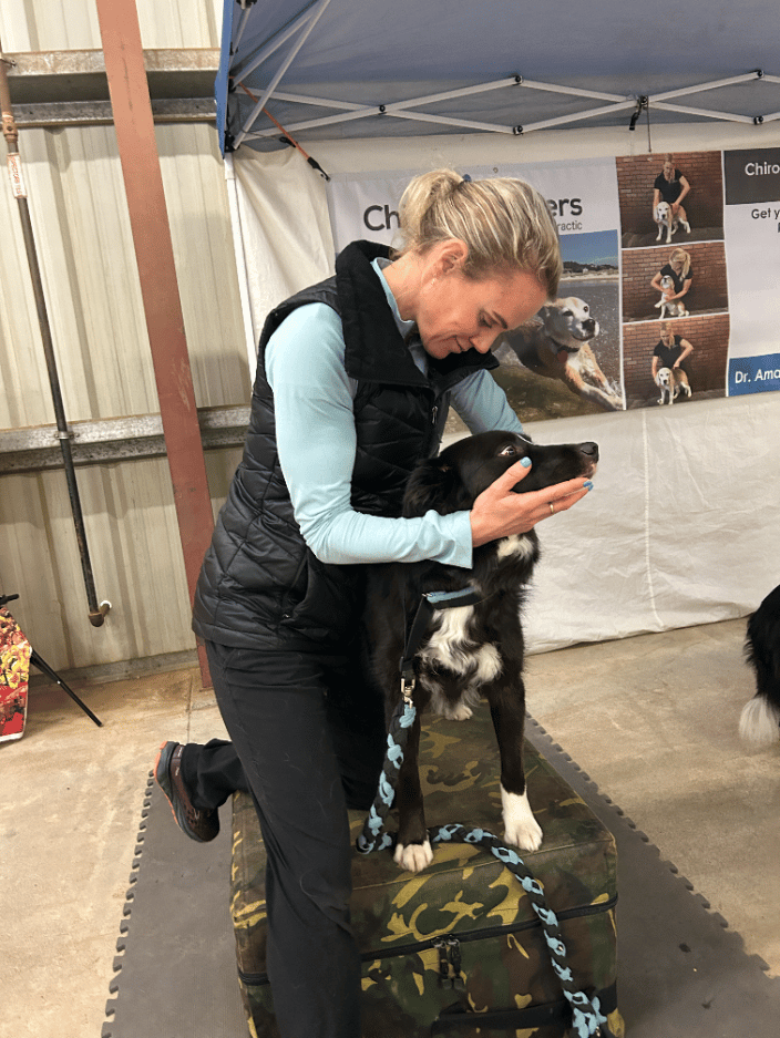 Dr. Kremer and Agility dog
