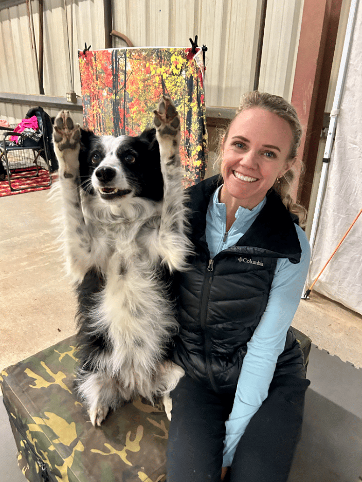 Dr. Kremer and agility dog