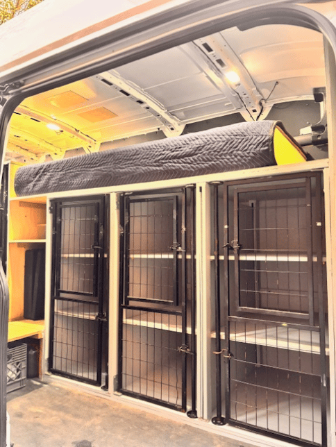 Inside of our Company Transit Van