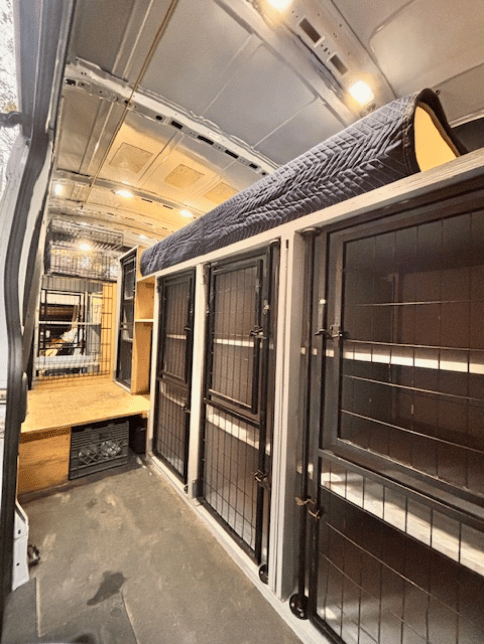 Inside of our Company Transit Van