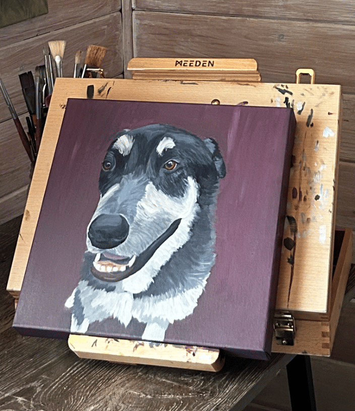 Custom Dog Portrait from Reference Photo 16x20