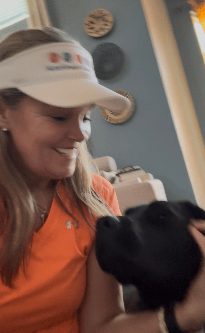 Tamara and Aspen (service dog in training)