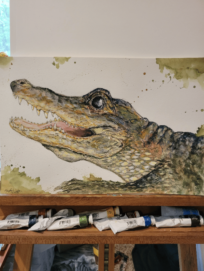 Gator in Watercolor