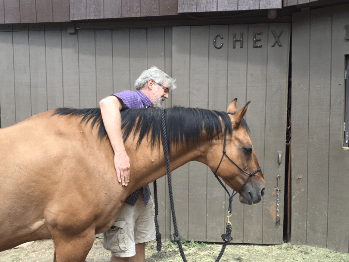 Chex loving his Reiki.