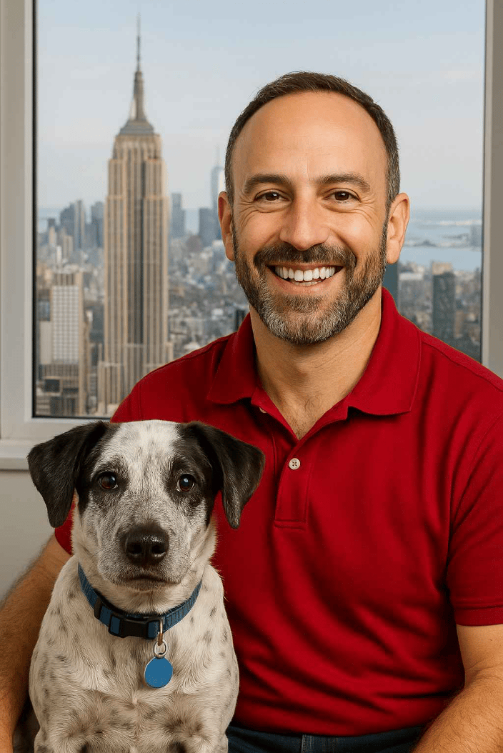 Pepe Hernandez and his dog PJ