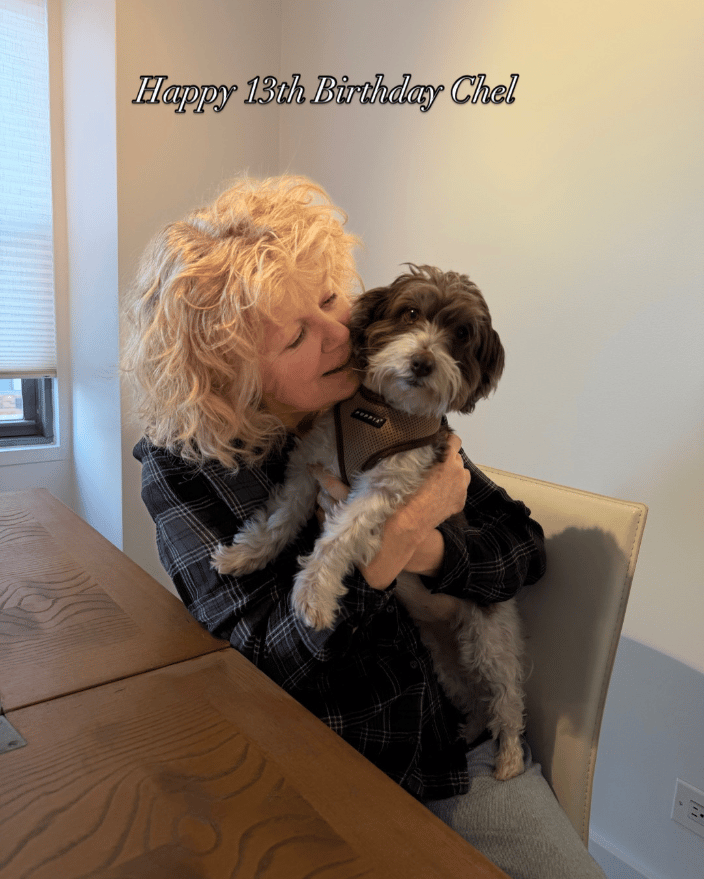 Me and Chel.  My 13 yo Havanese.