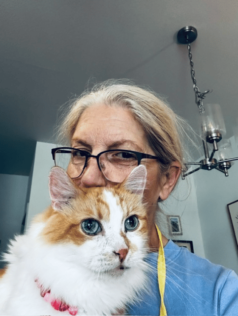 My kitty Chubby and me