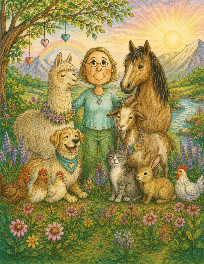 Jenn & Animals Cartoon