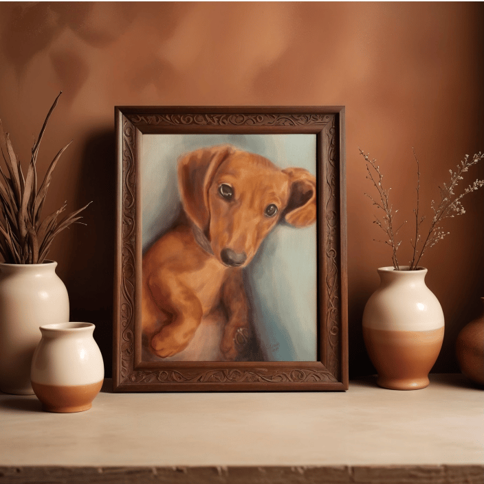 soft soulful dachshund portrait