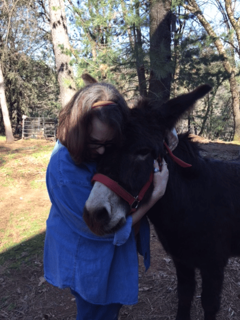Donkey Oti was a wonderful hugger.
