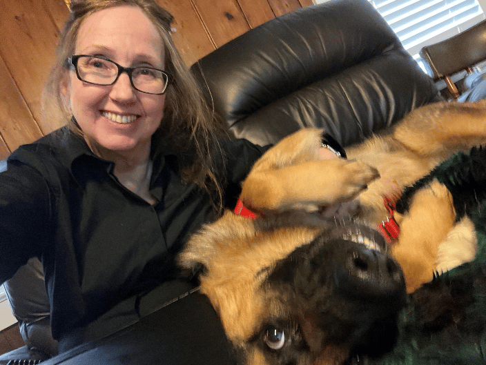 Having fun after a walk