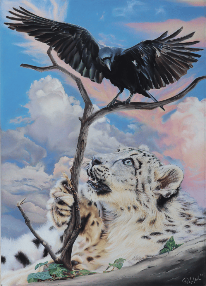 Pastel Artwork, “Friend or Foe?”