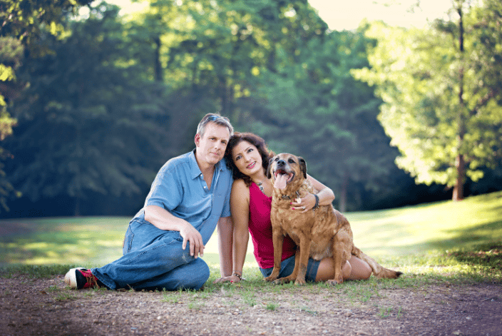 Family with Dog