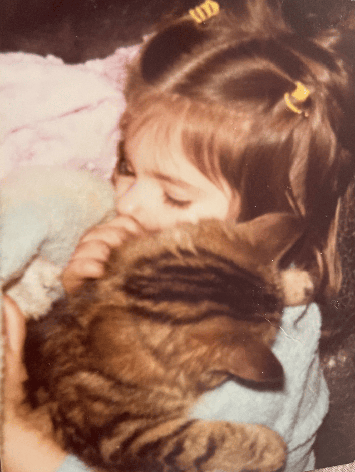 Loving animals as a child
