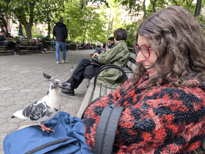 Me with a pigeon