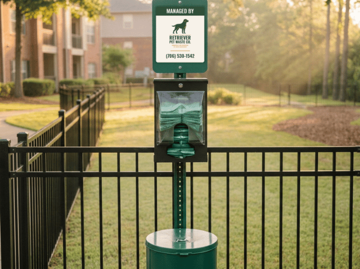 Pet waste station.
