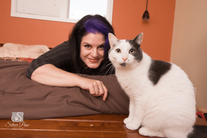 Dr. Marci Koski & her cat Abbey