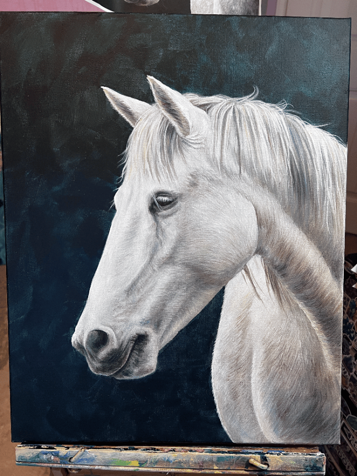 White Horse Portrait